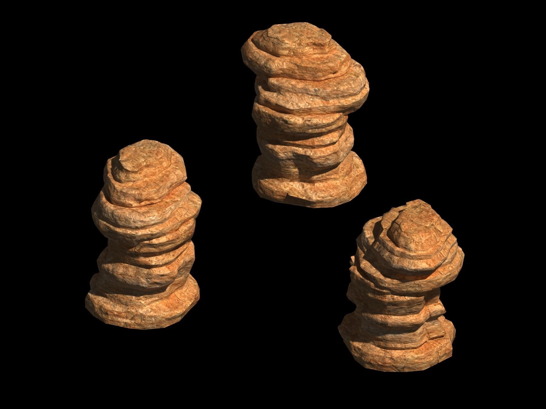 Desert - Mountain - Wind Stone 04 3D model_1