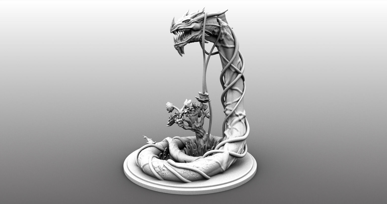 Guardian Forest Serpent  3D print model_2