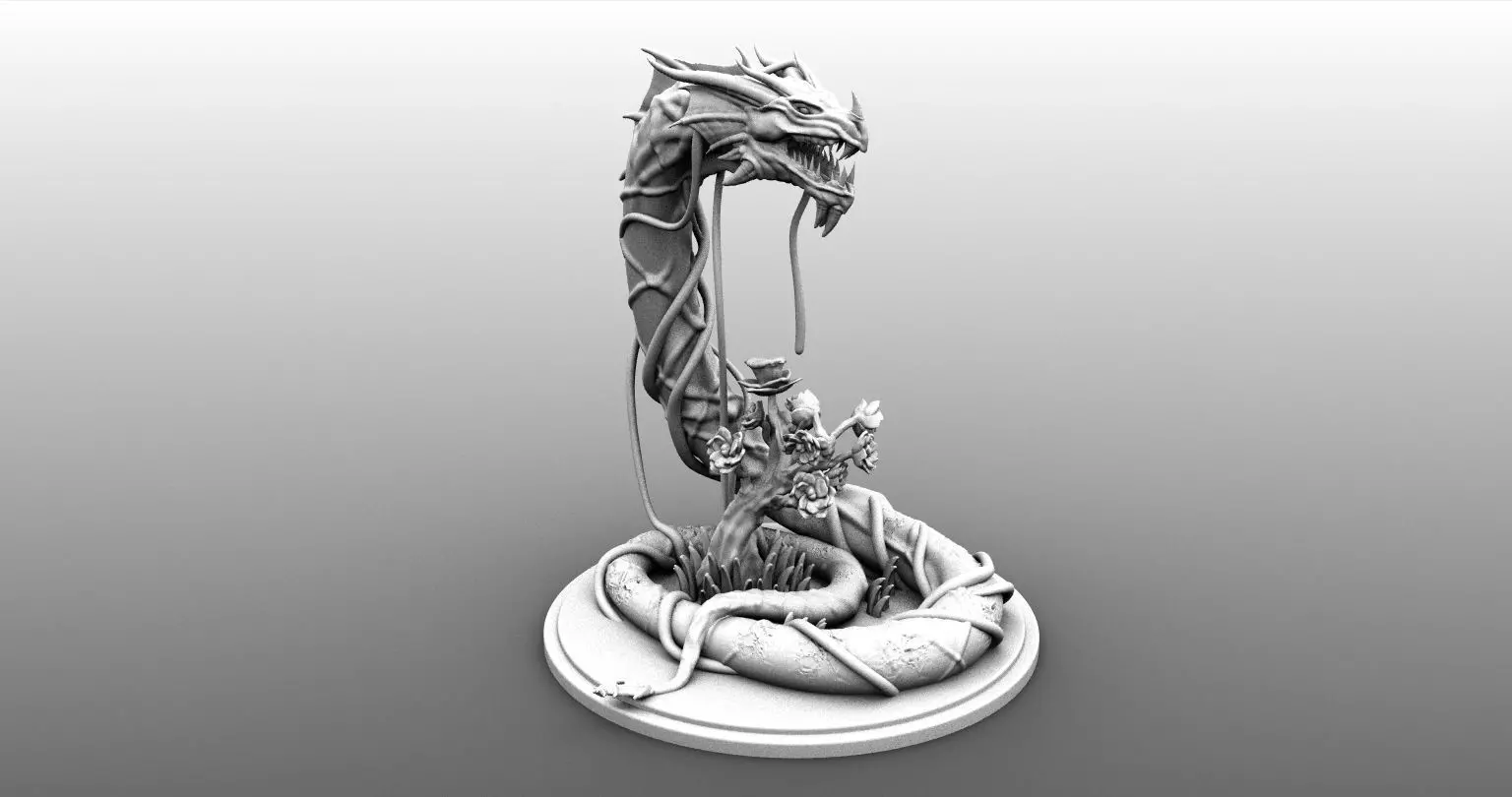 Guardian Forest Serpent  3D print model_0
