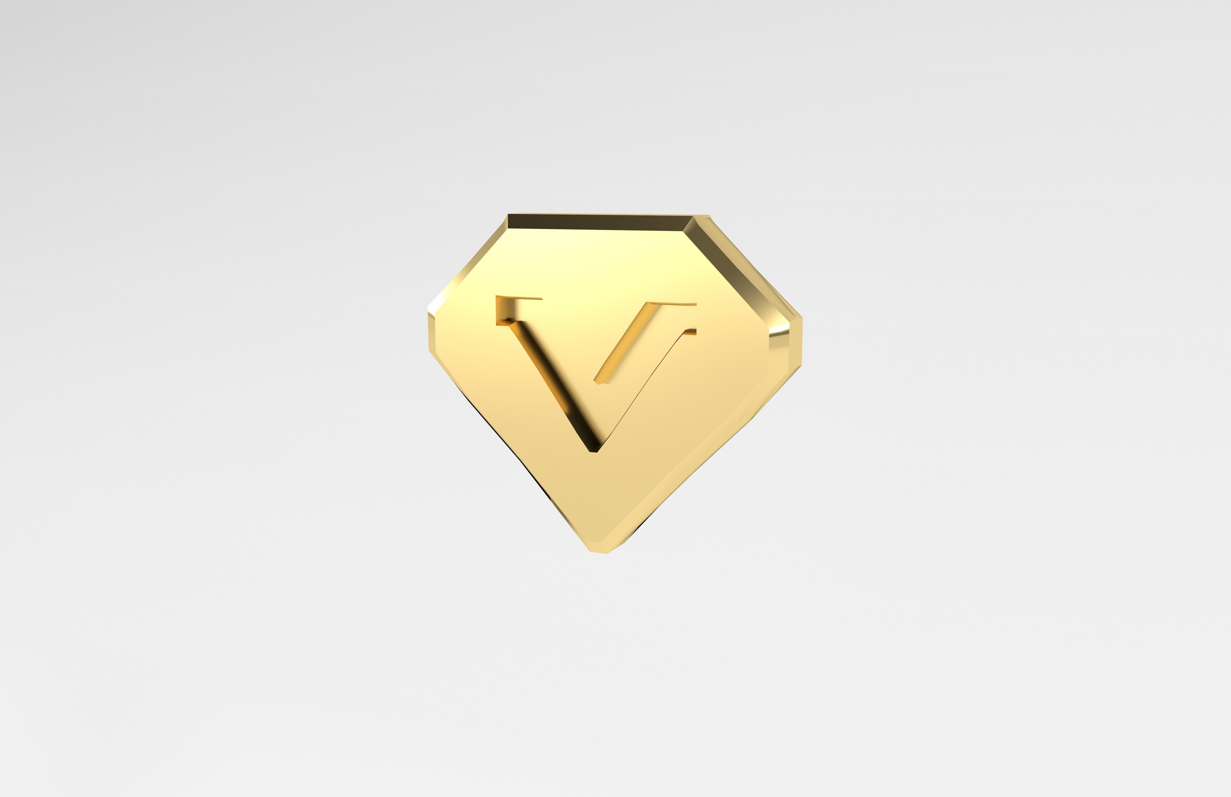 Game VIP Symbol v1 008 Low-poly 3D model_2