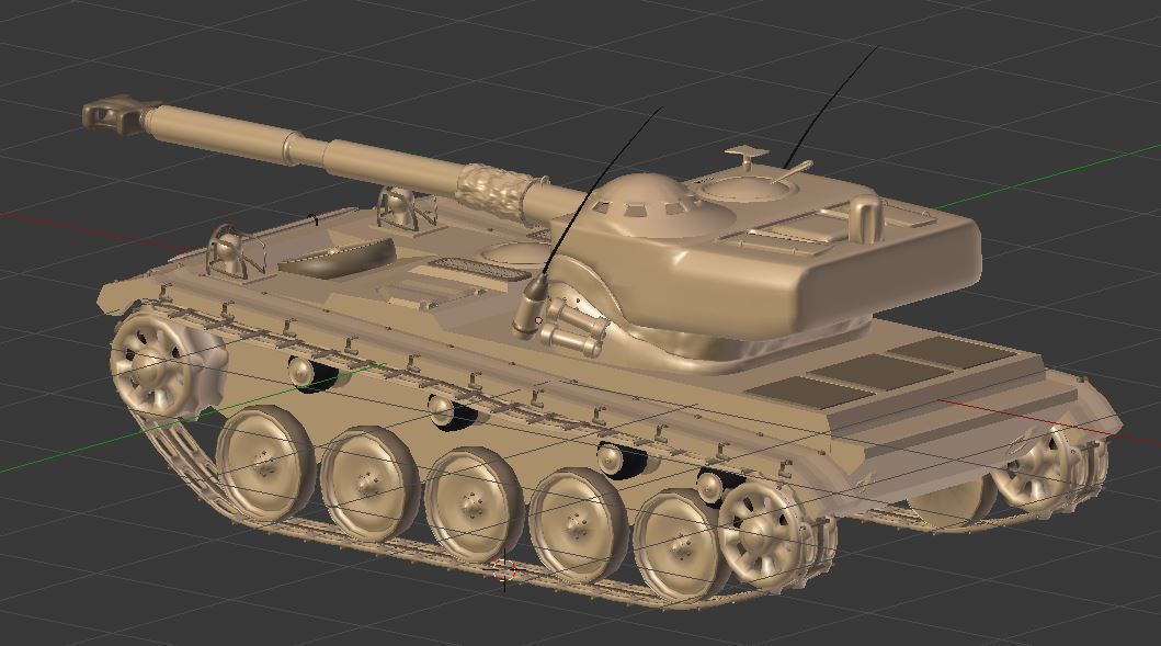 Tank AMX-13 105mm 3D model_3