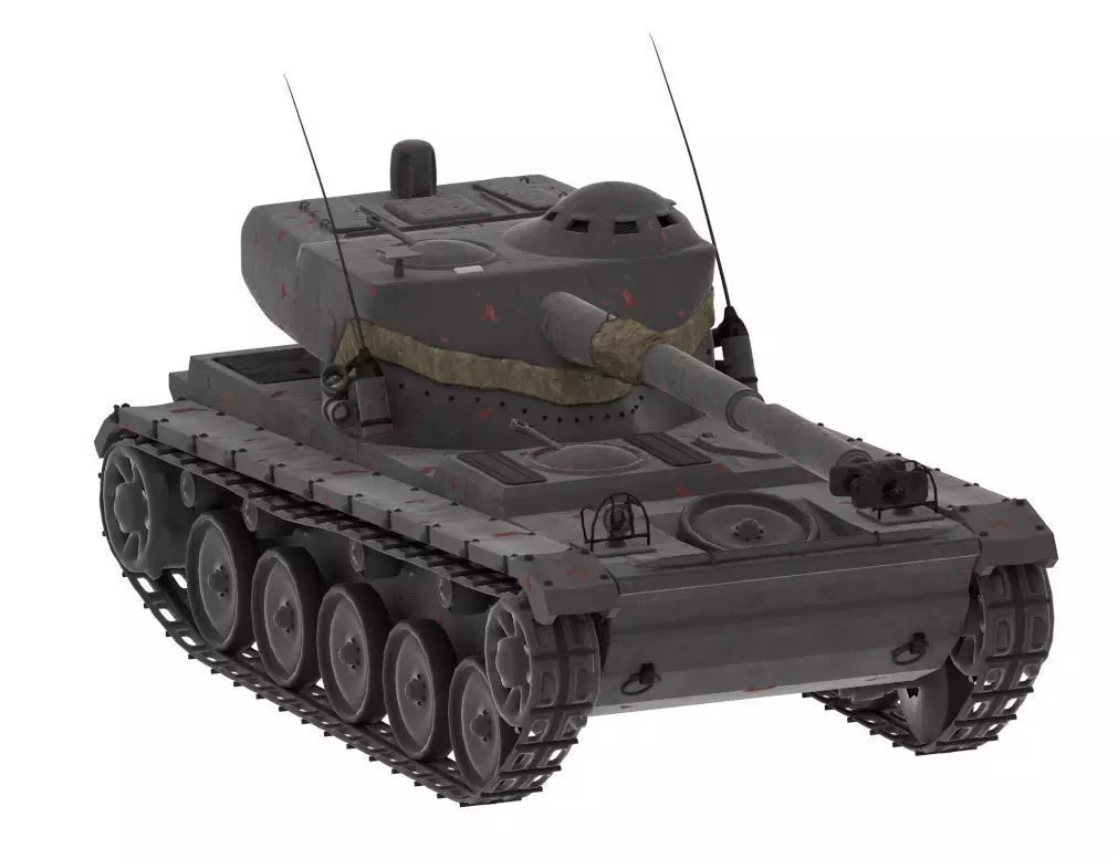Tank AMX-13 105mm 3D model_0