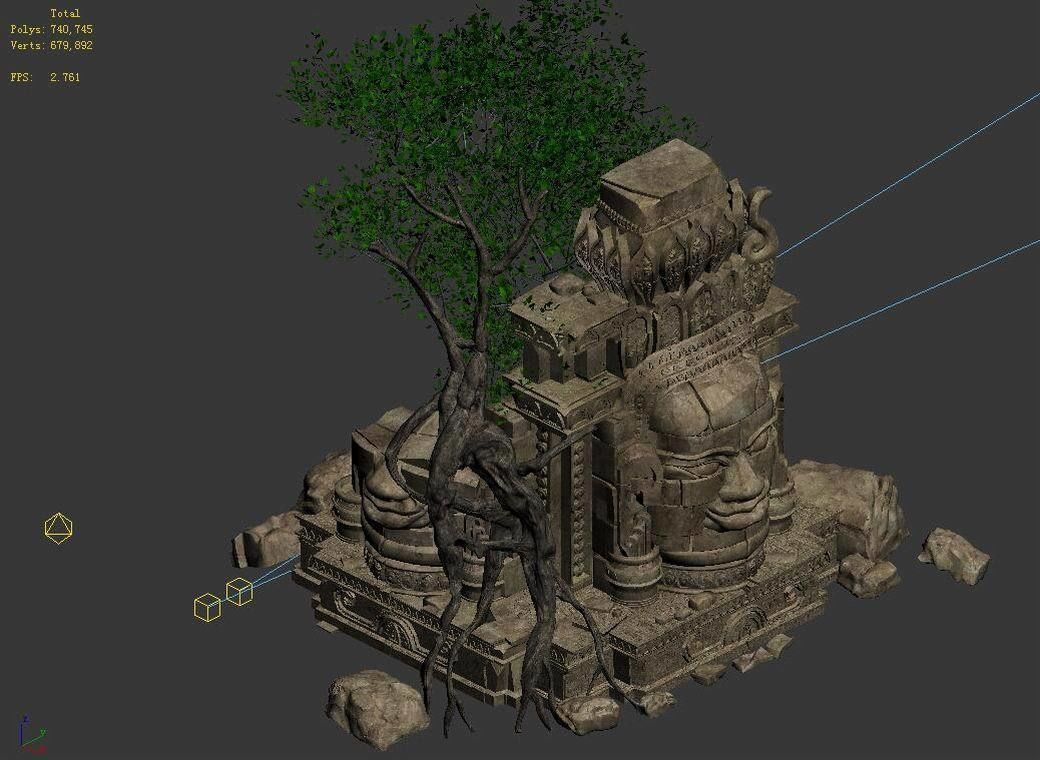 Kasyapa Buddha - Buddha Statues 02 3D model_3