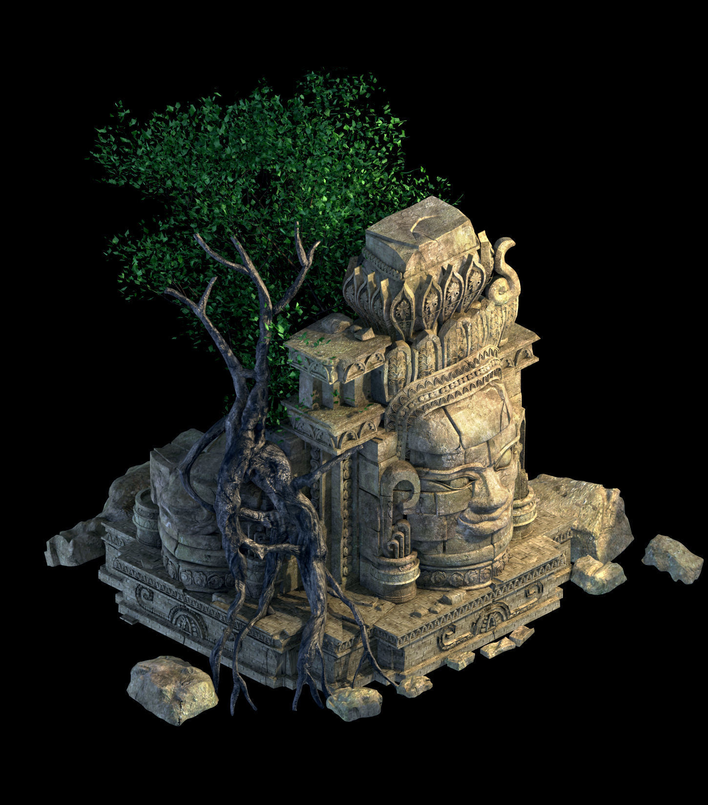 Kasyapa Buddha - Buddha Statues 02 3D model_1