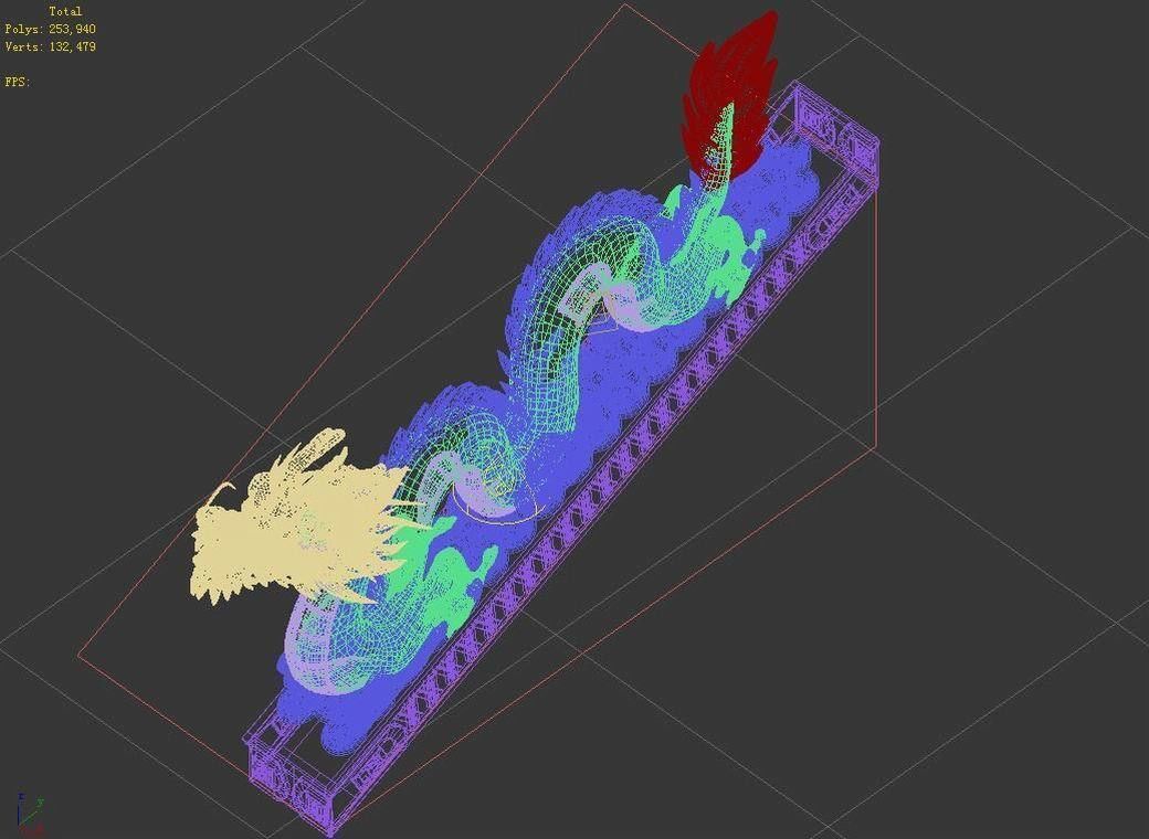 Building Construction - Dragon - Stone Sculpture 03 3D model_2