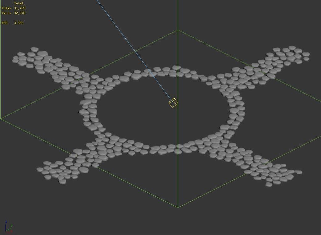 Wedding Garden - Stone Road -01 3D model_4