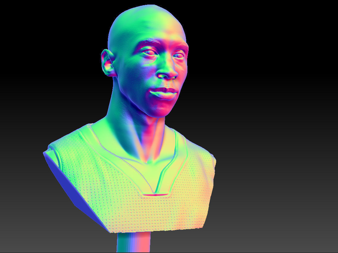 Kobe Bryant 3D Bust 3 Versions Textured 3D print model_23
