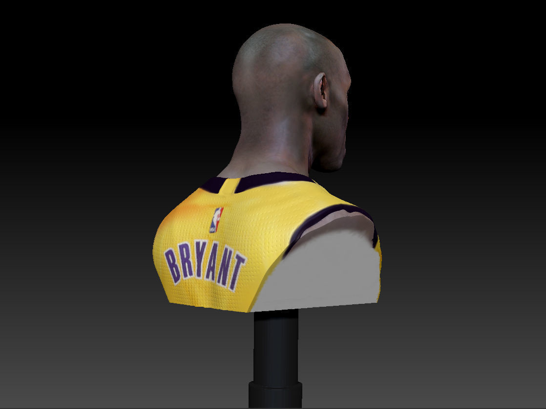 Kobe Bryant 3D Bust 3 Versions Textured 3D print model_18
