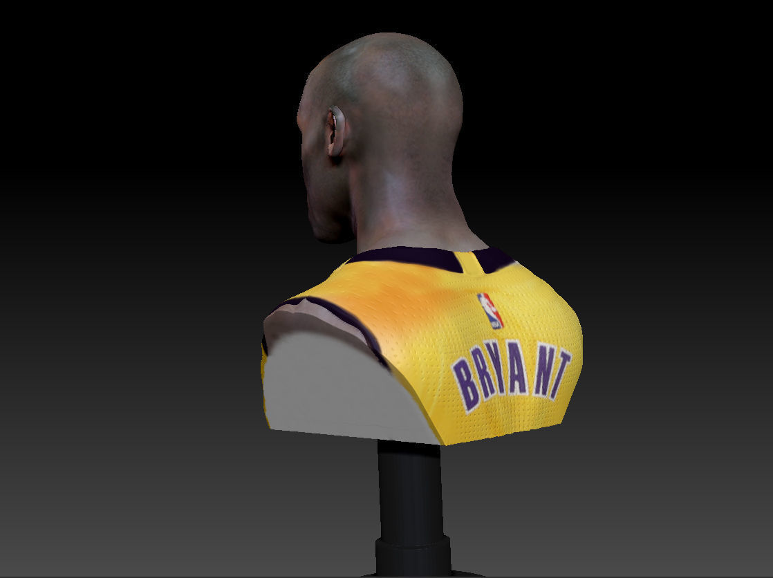 Kobe Bryant 3D Bust 3 Versions Textured 3D print model_17
