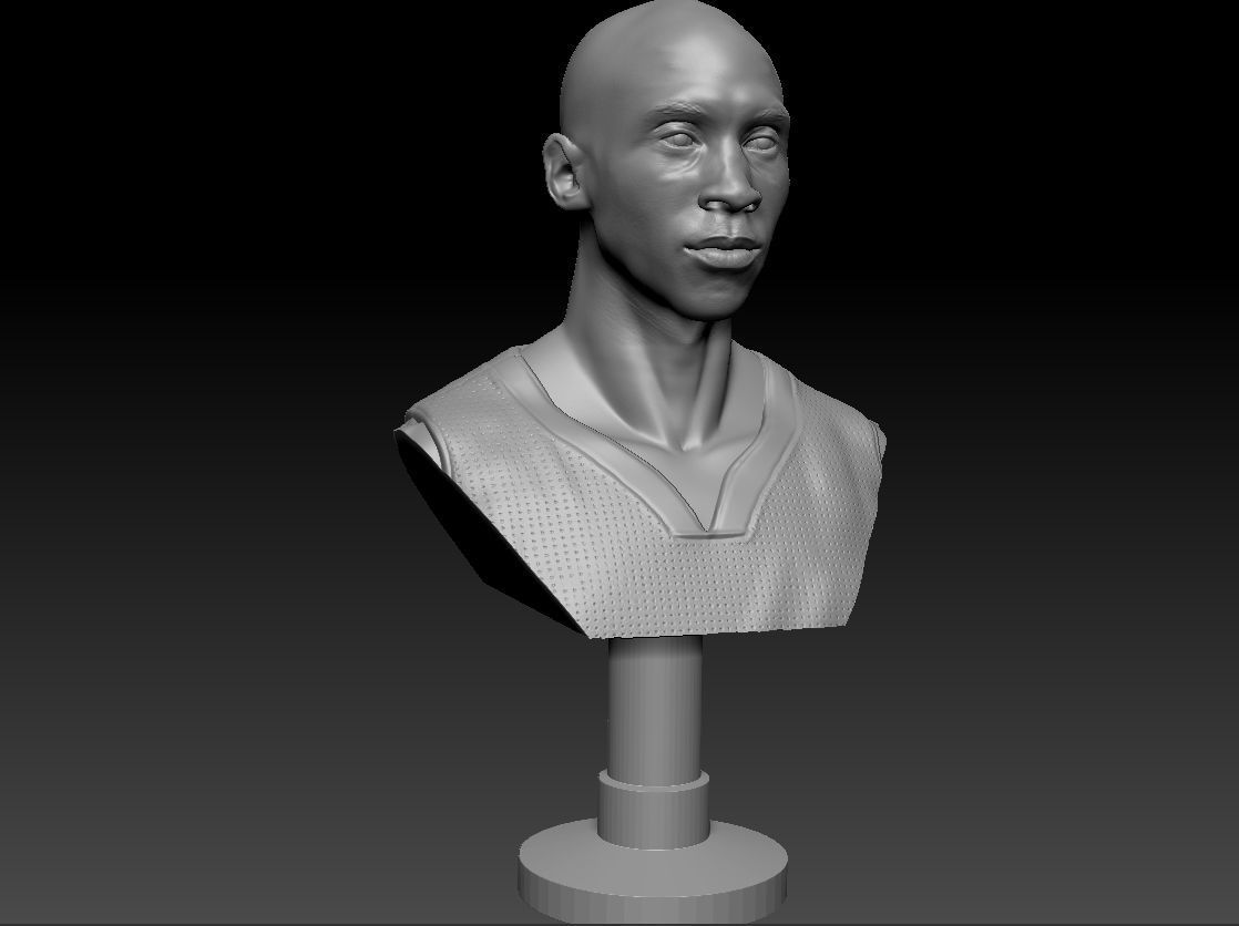 Kobe Bryant 3D Bust 3 Versions Textured 3D print model_25