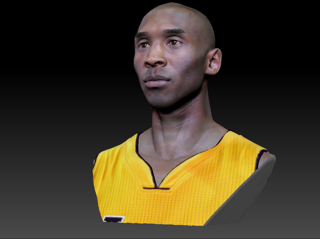 Kobe Bryant 3D Bust 3 Versions Textured 3D print model_28
