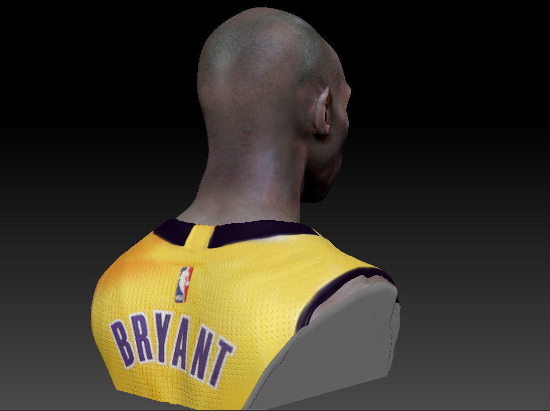 Kobe Bryant 3D Bust 3 Versions Textured 3D print model_30
