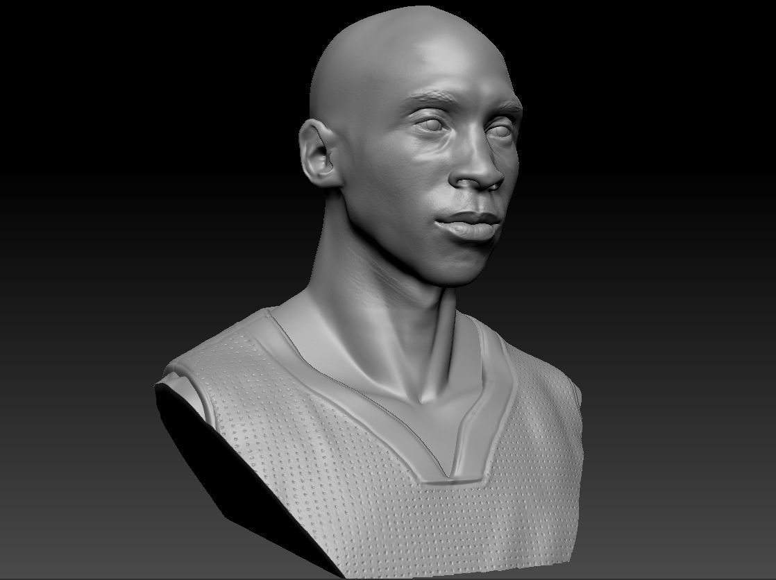 Kobe Bryant 3D Bust 3 Versions Textured 3D print model_27