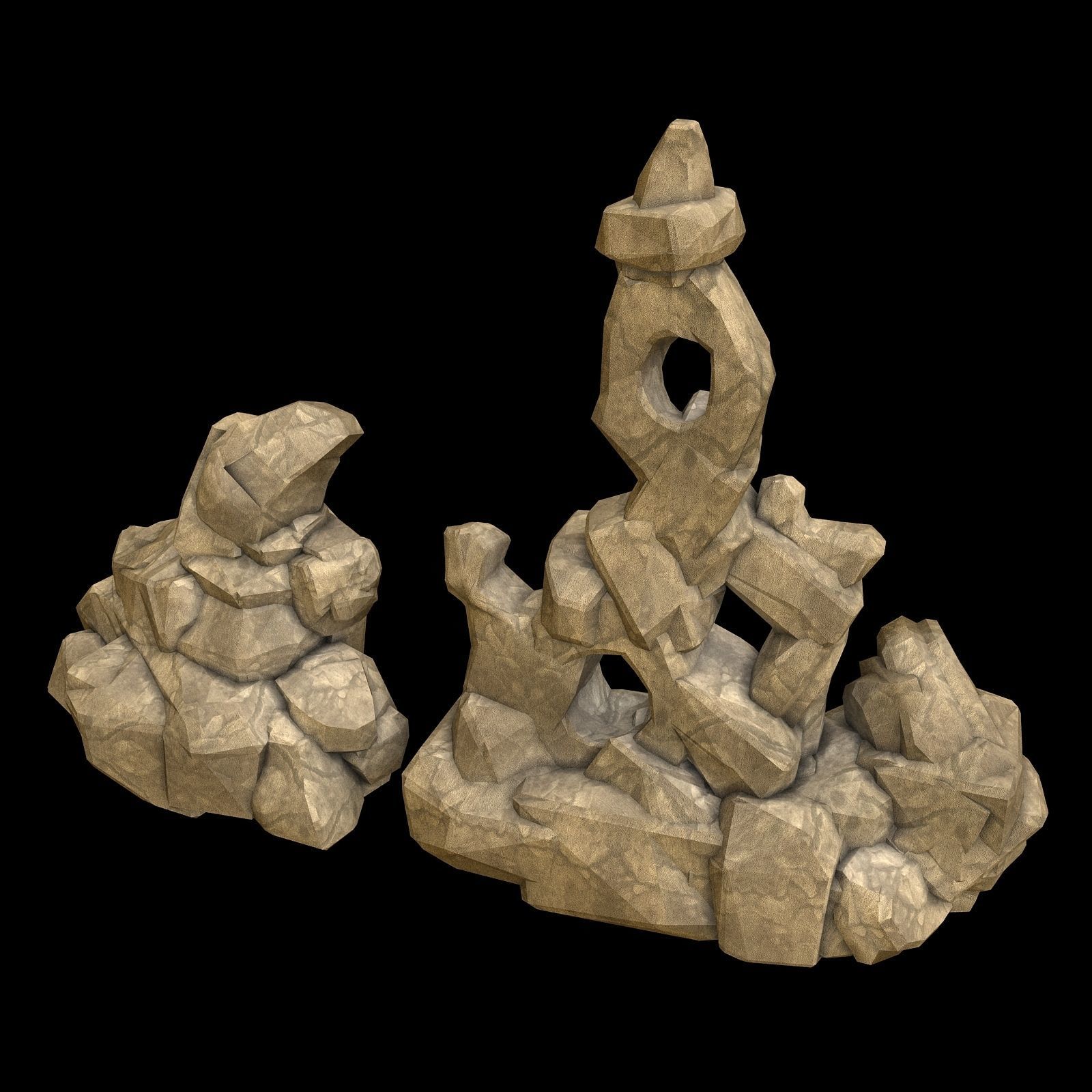 Capital - Garden - Rockery 05 3D model_1