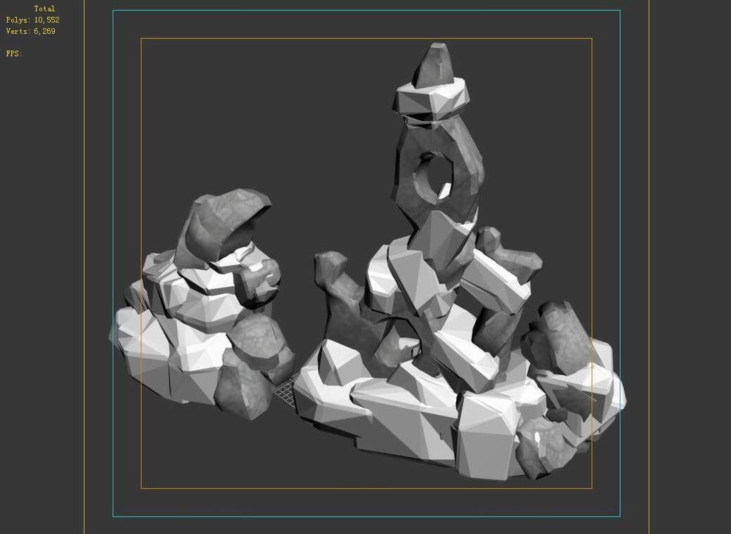 Capital - Garden - Rockery 05 3D model_4