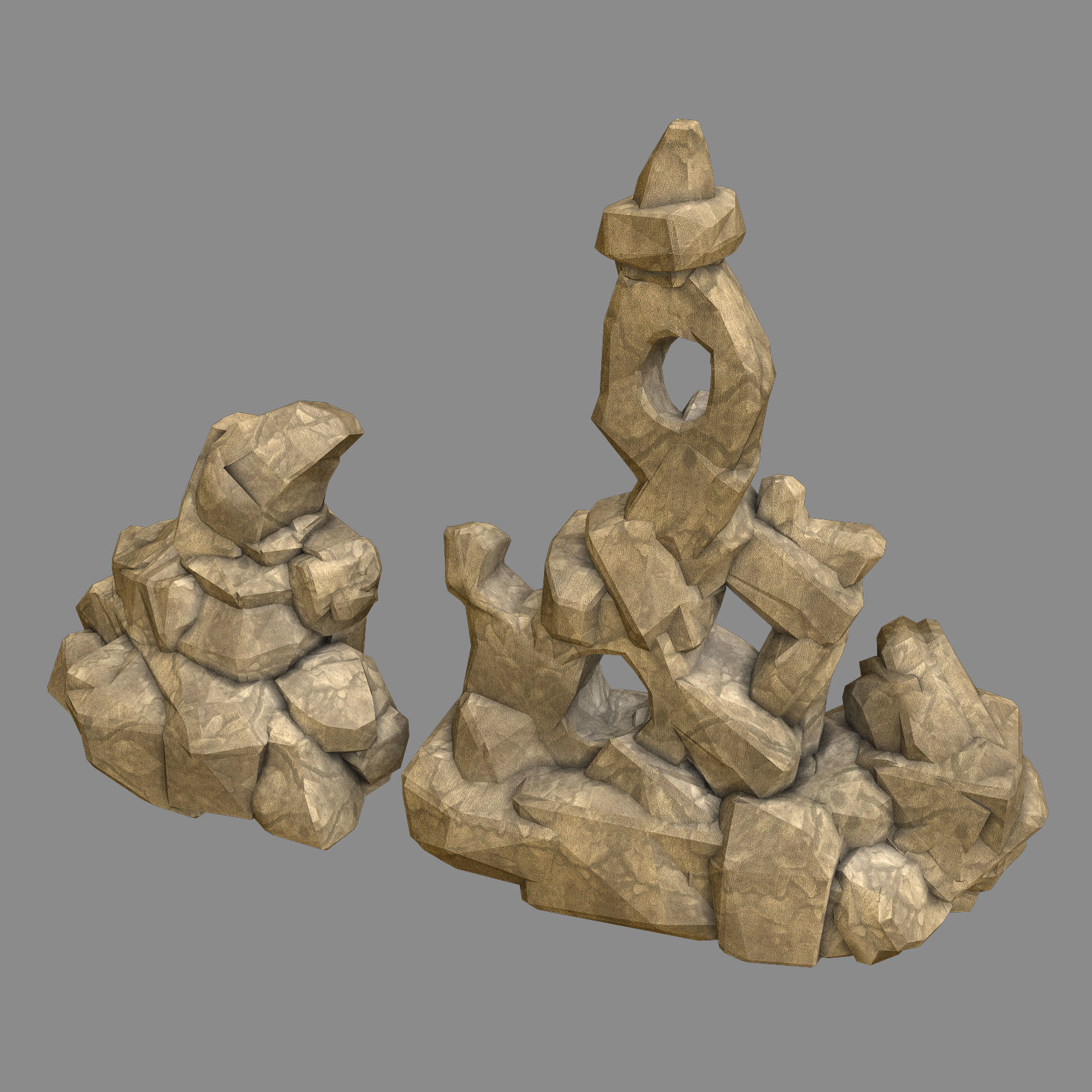 Capital - Garden - Rockery 05 3D model_2