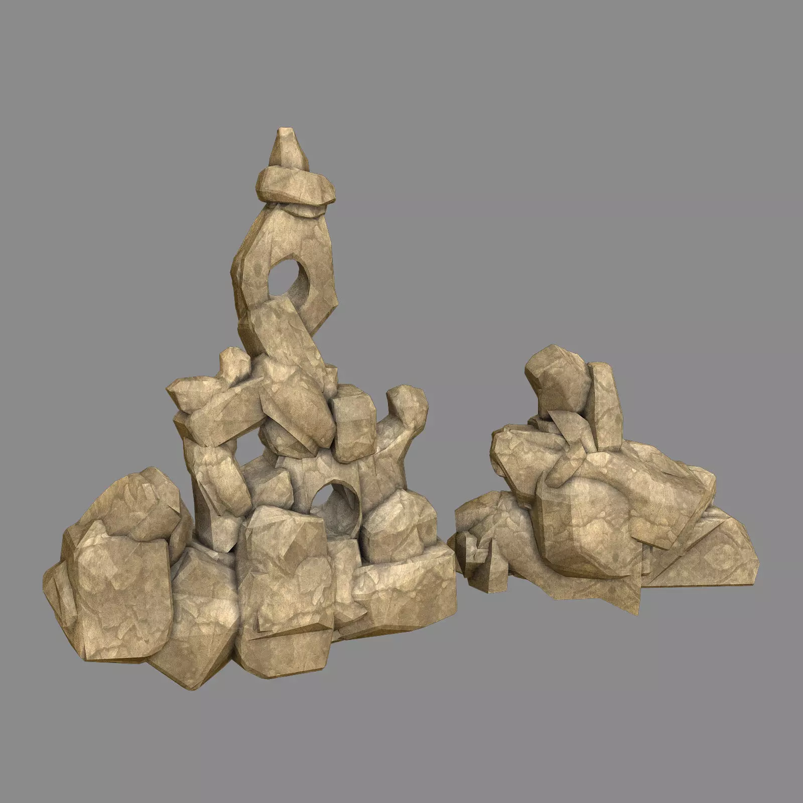 Capital - Garden - Rockery 05 3D model_0