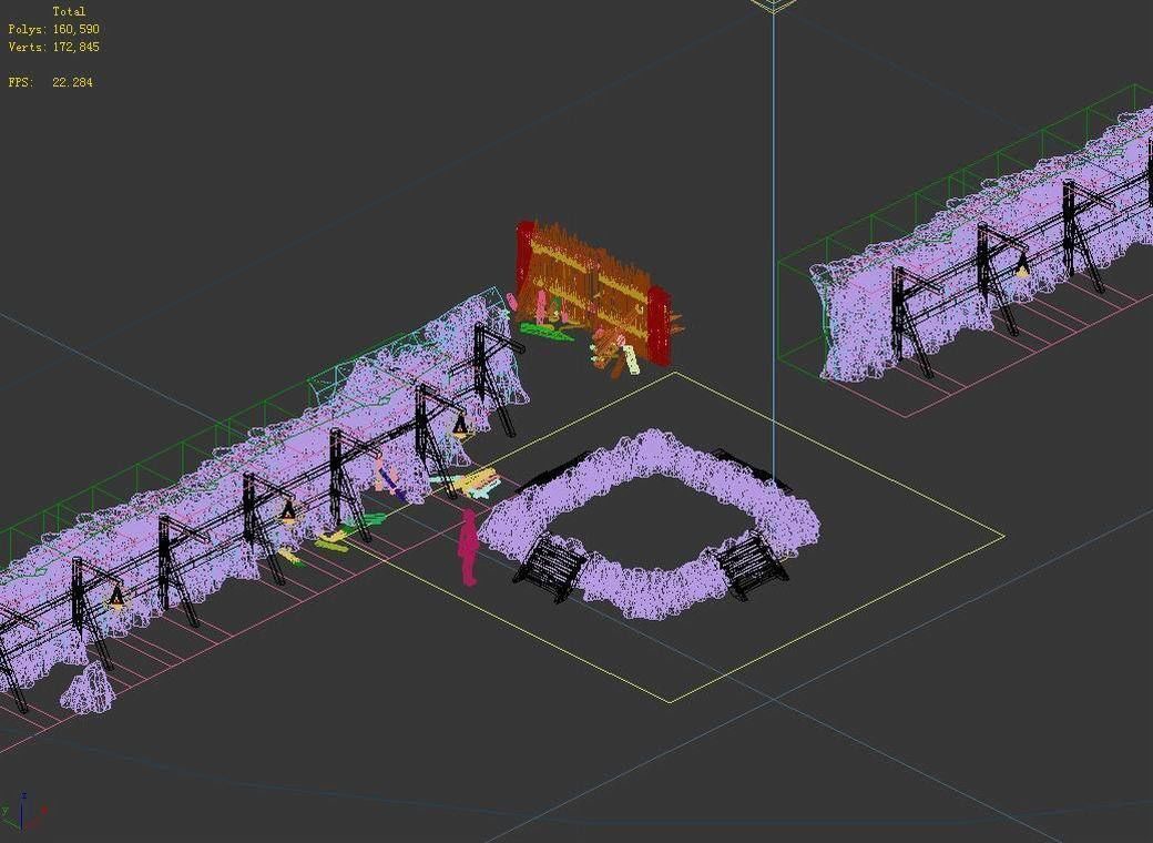 Mine Cave - Stone Wall 02 3D model_2