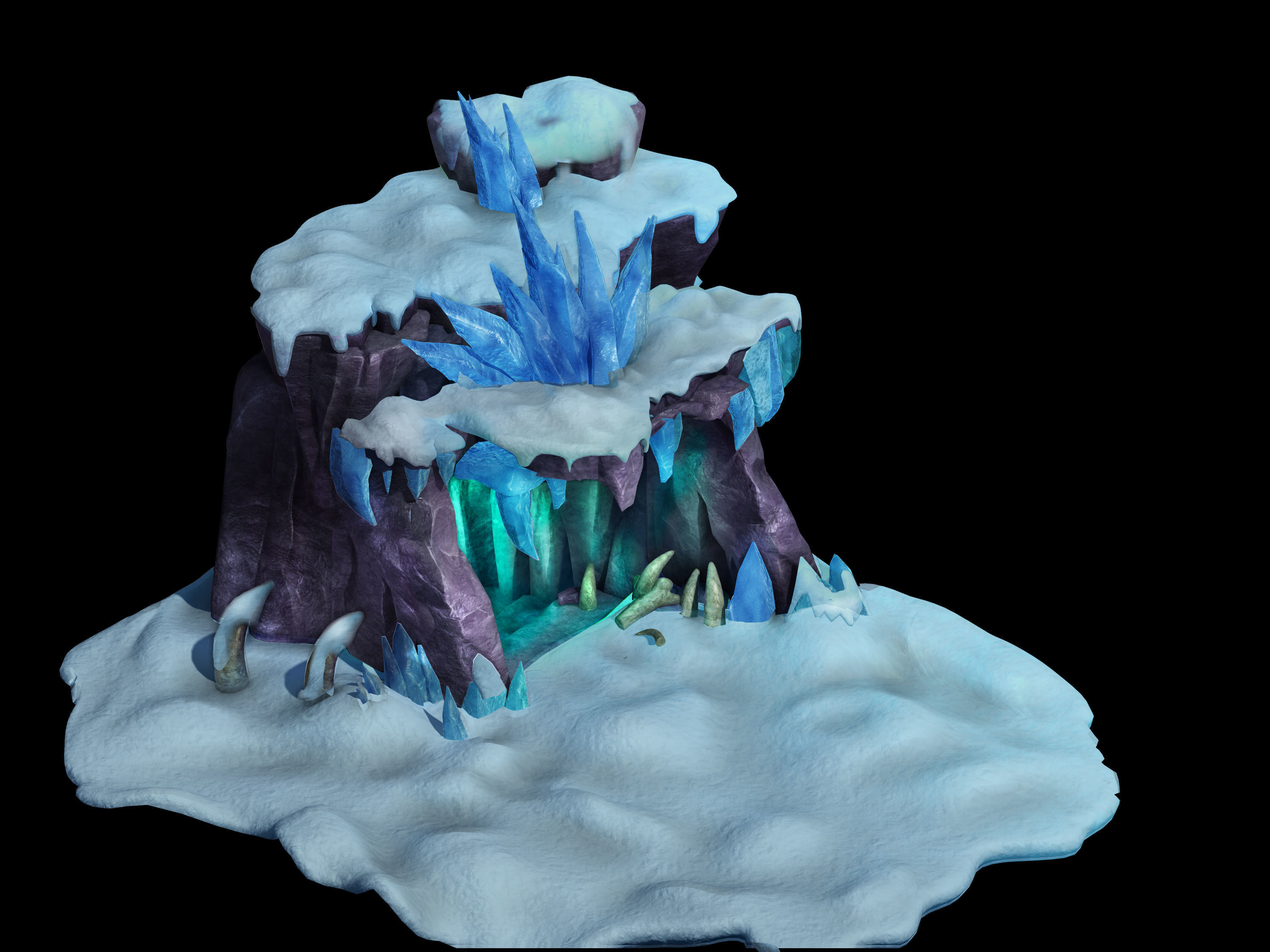 Kunlun Snow Mountain - Cave 03 3D model_1