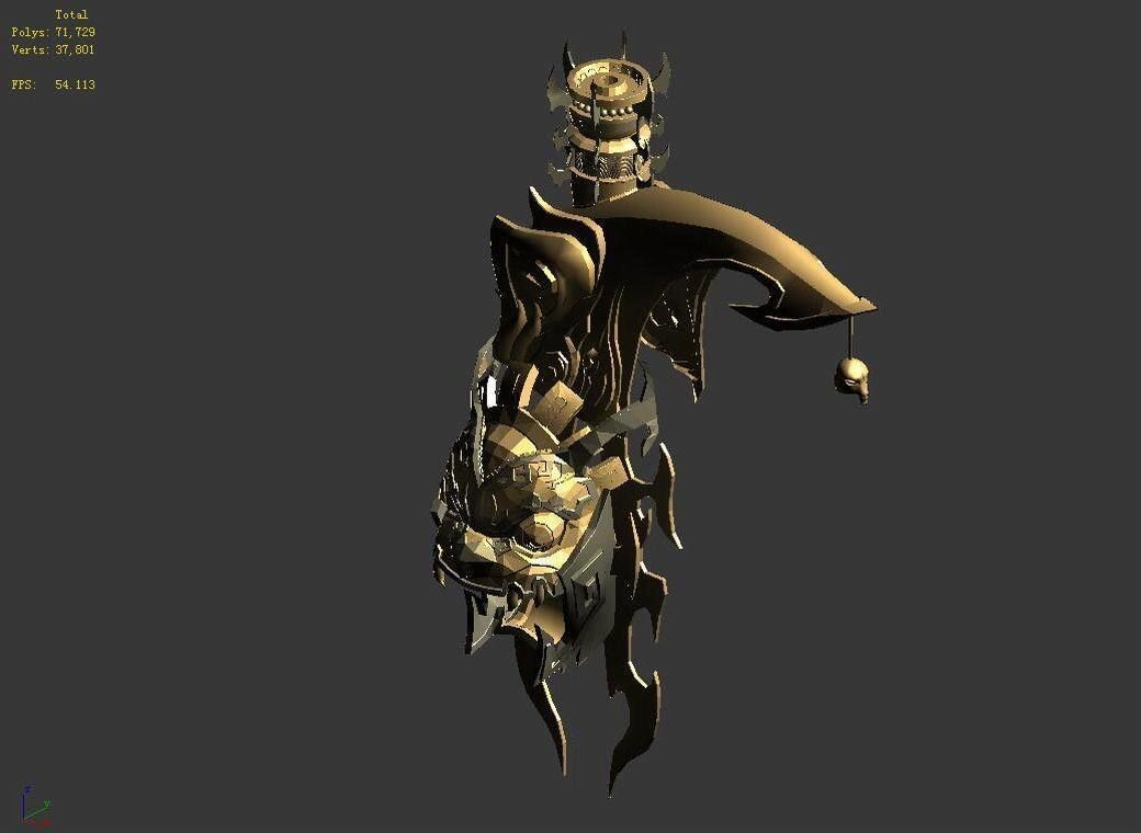 Magic Palace - carved 01 3D model_3