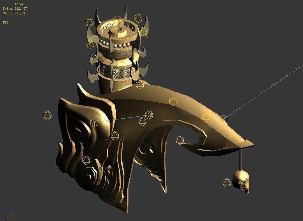 Magic Palace - carved 02 3D model_3