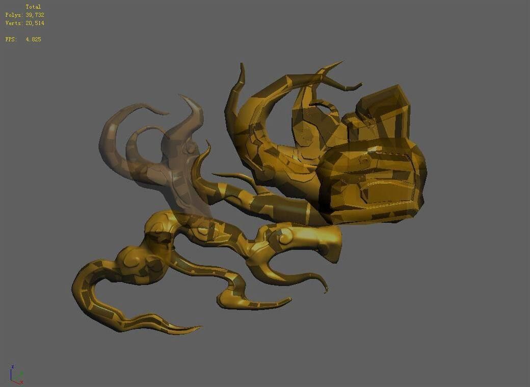 Magic Palace - yellow glass 01 3D model_3