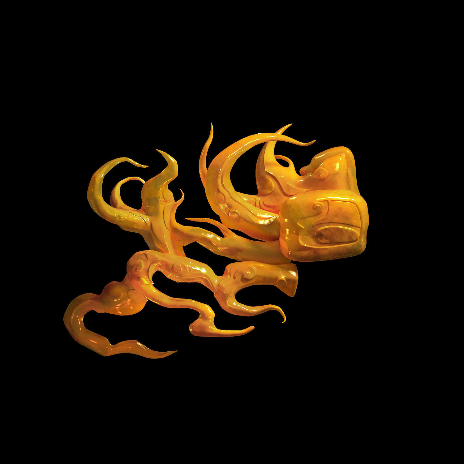 Magic Palace - yellow glass 01 3D model_1