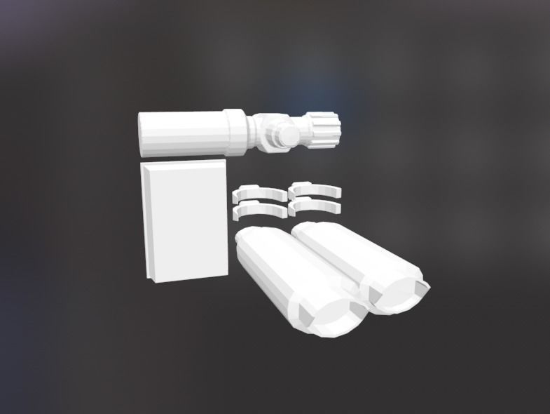 Star Wars Battlefront Magma trooper backpack full set 3D print model_15