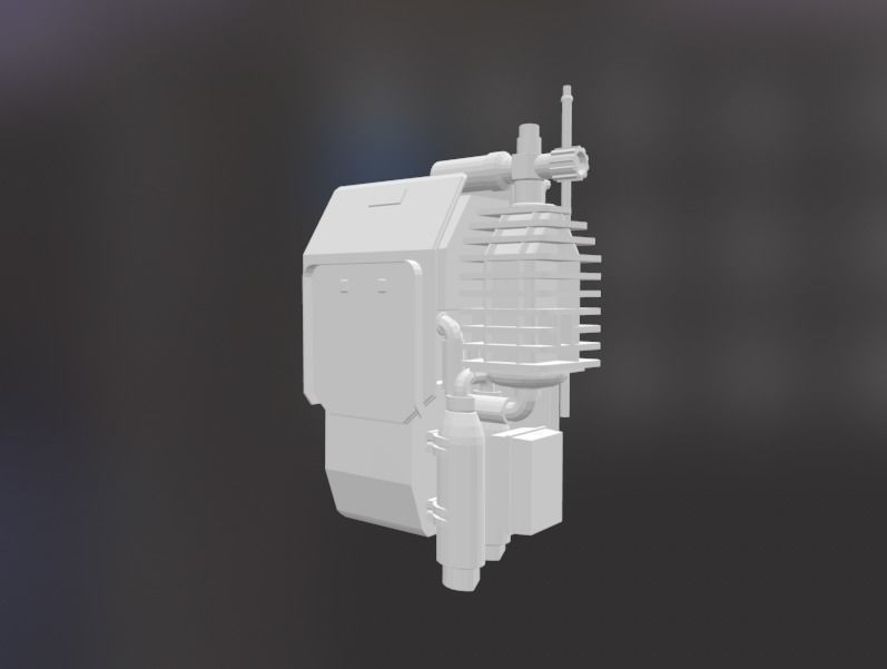 Star Wars Battlefront Magma trooper backpack full set 3D print model_5