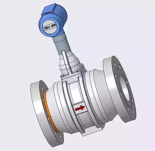 Ultrasonic Vortex Flowmeter 3D model