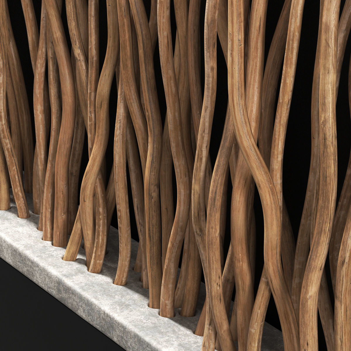 Planter branch crooked n3 3D model_6