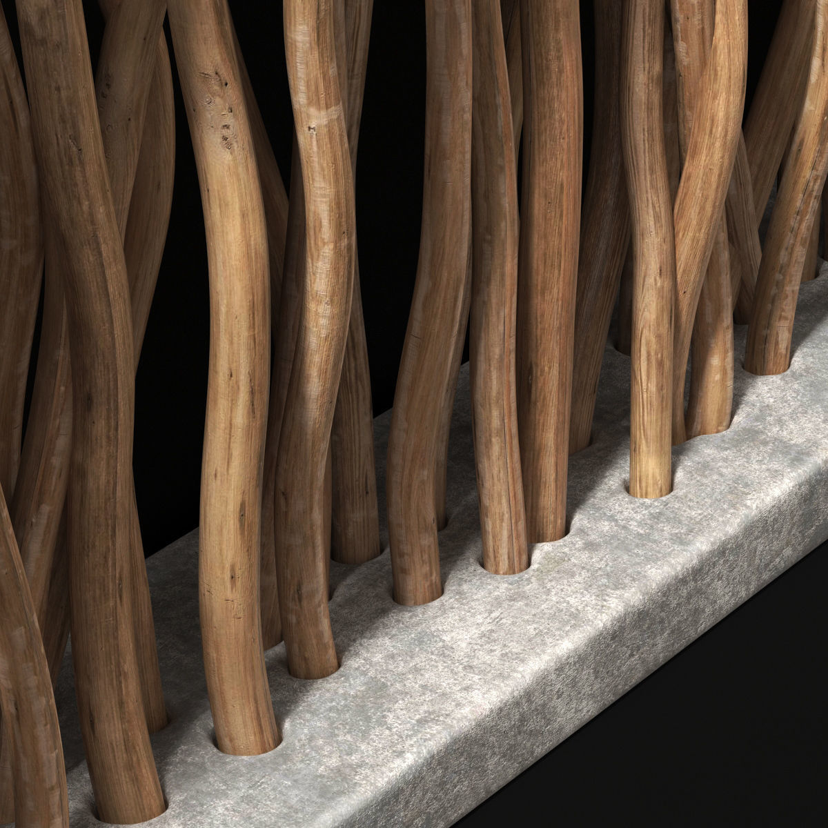 Planter branch crooked n3 3D model_1