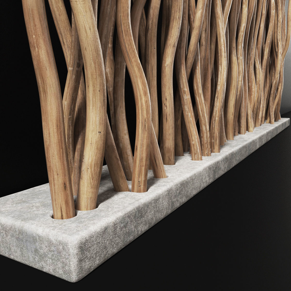 Planter branch crooked n3 3D model_2