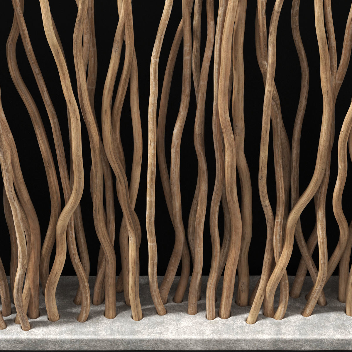 Planter branch crooked n3 3D model_5