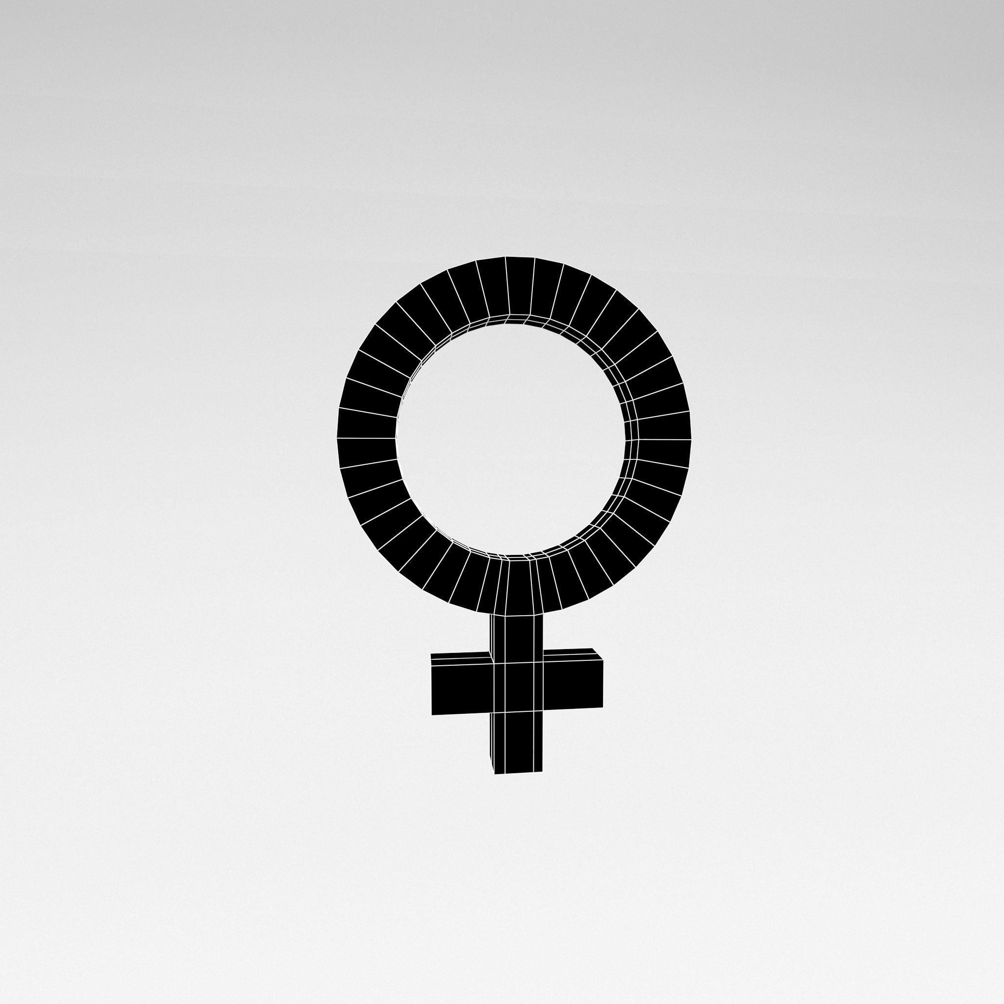 Gender Symbol v1 002 Low-poly 3D model_4