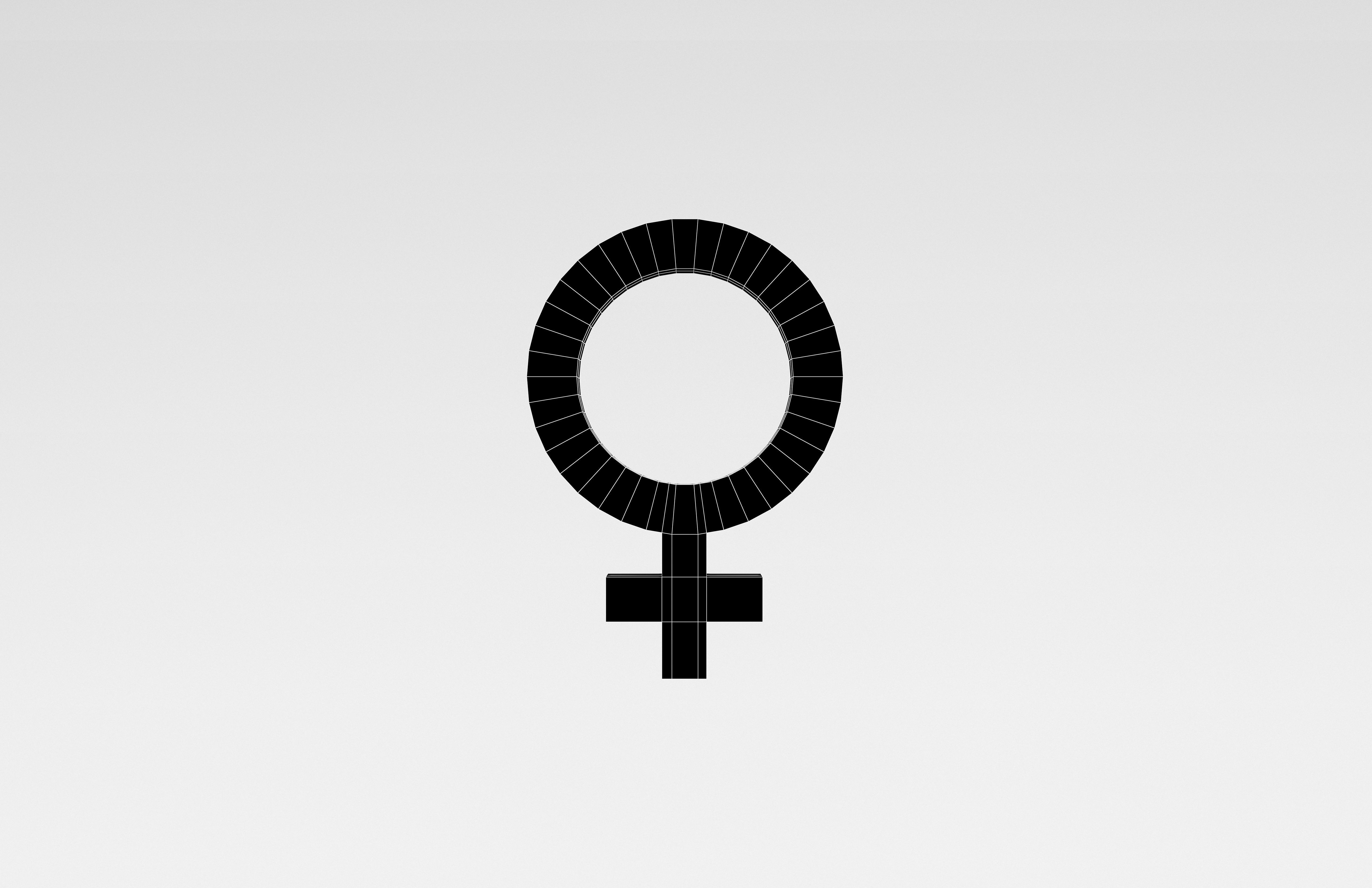 Gender Symbol v1 002 Low-poly 3D model_7