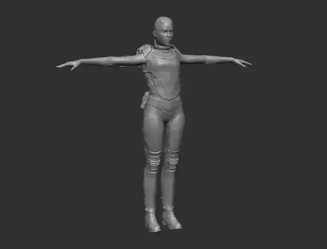 Sci-fi Female soldier sculpt
