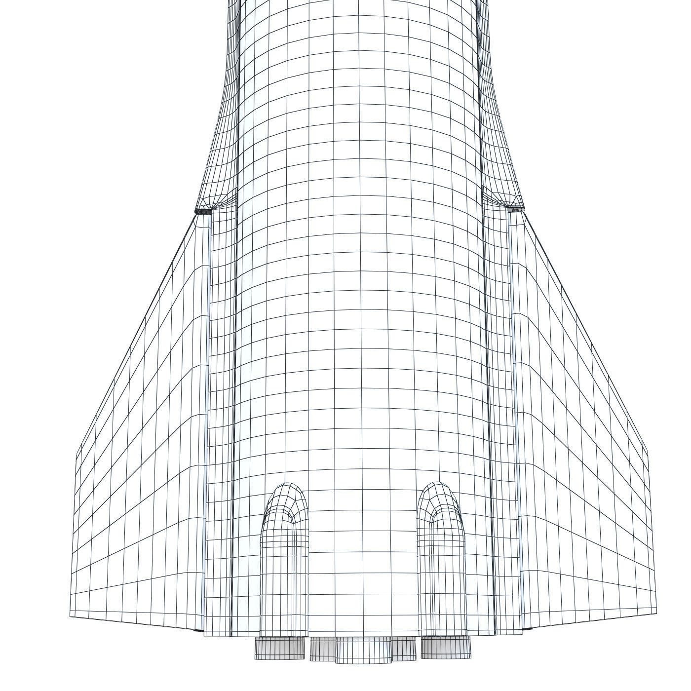 Starship SpaceX  Low-poly 3D model_5