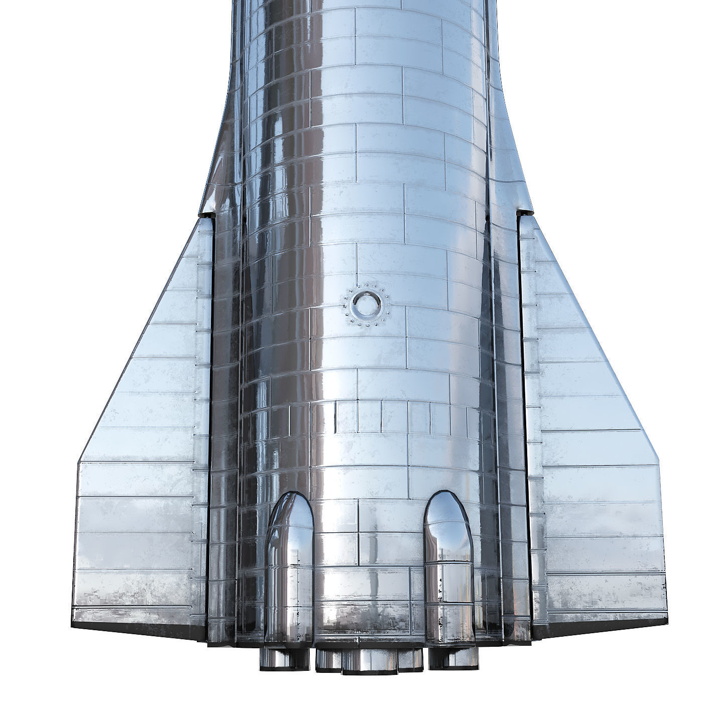 Starship SpaceX  Low-poly 3D model_2