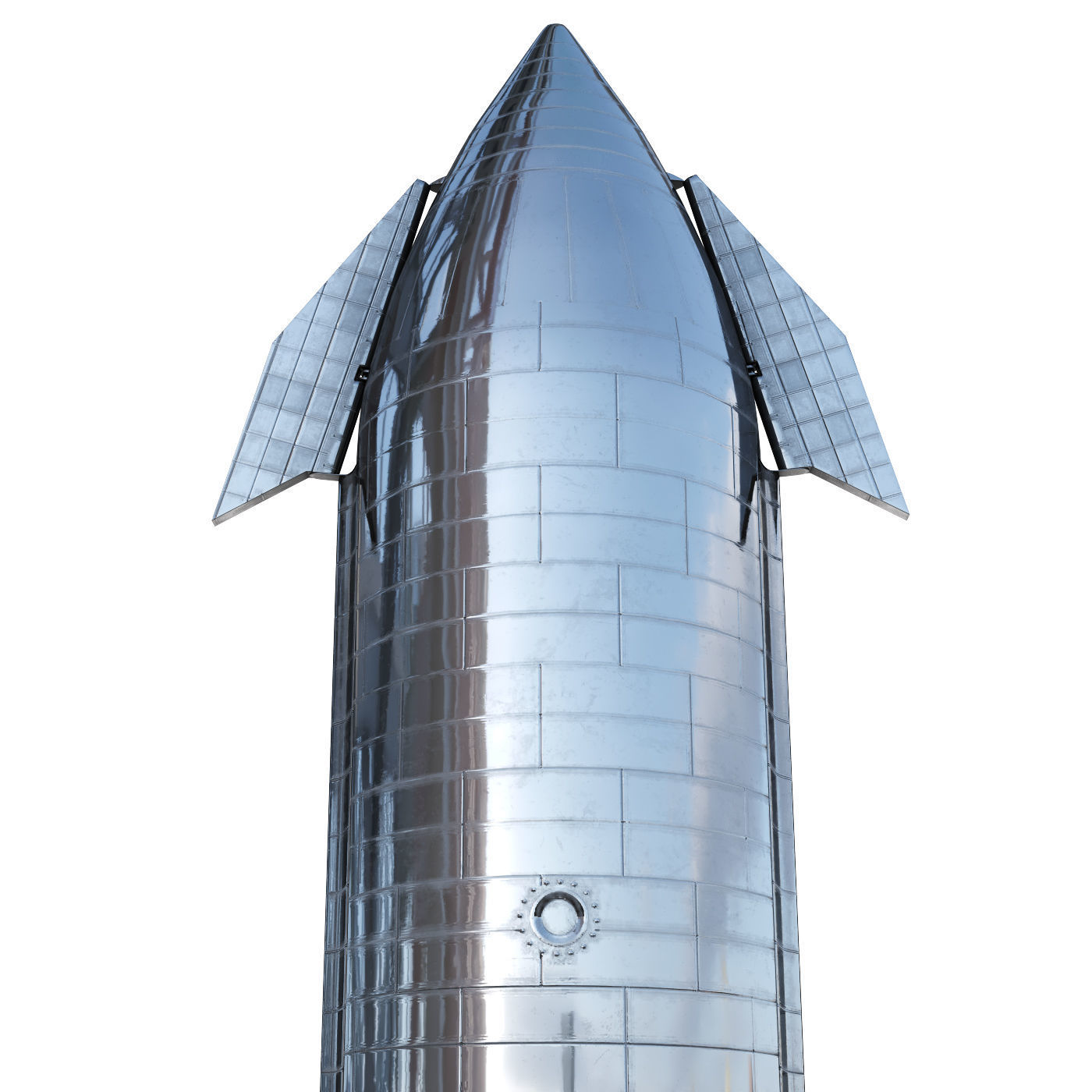Starship SpaceX  Low-poly 3D model_1