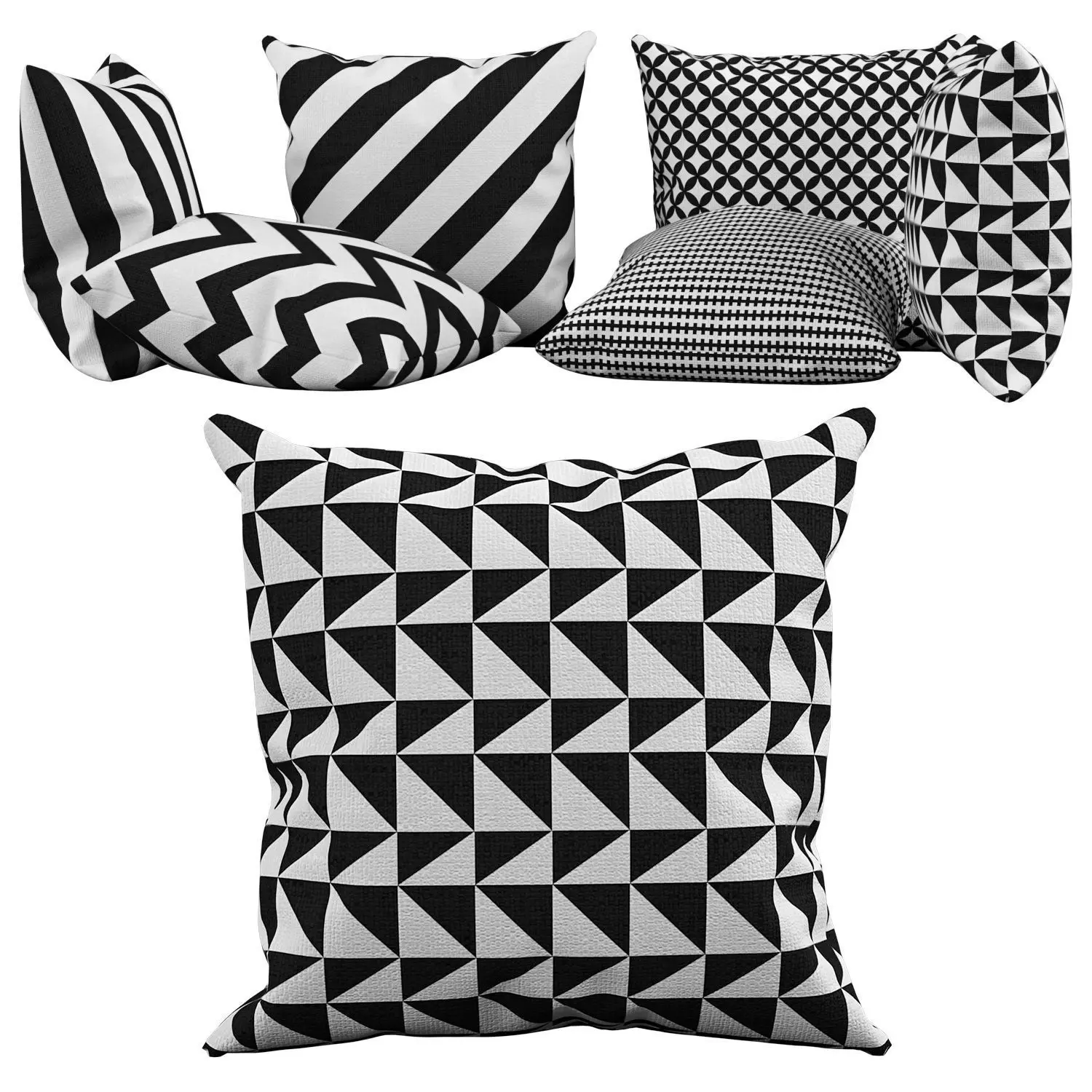 Pillow set 11 ZIG ZAG PUDE KIND BY NATURE 3D model