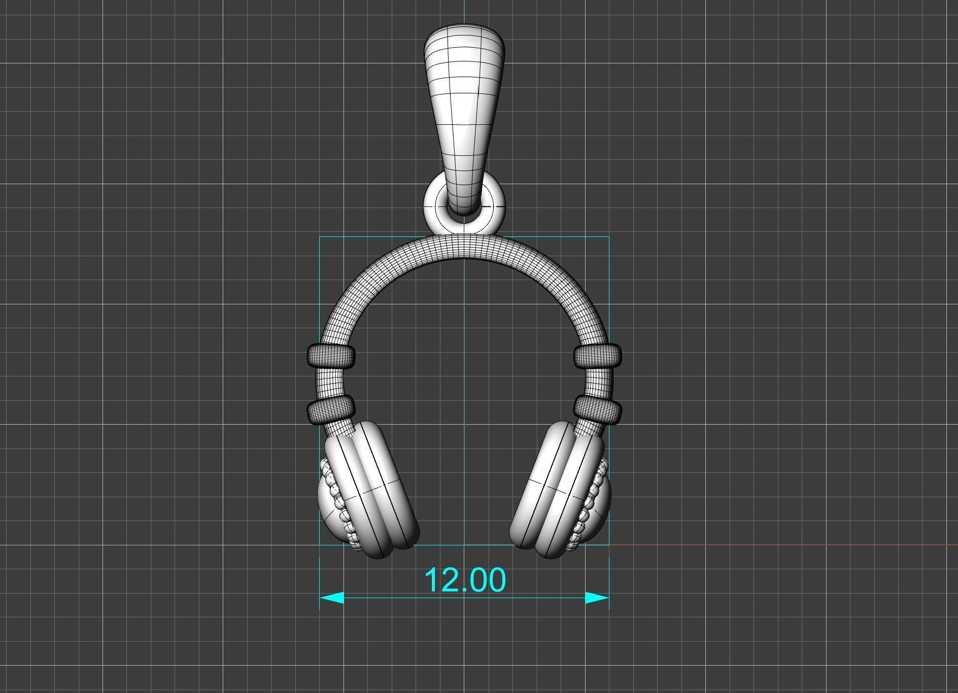 Headphone pendant 3D print model_2