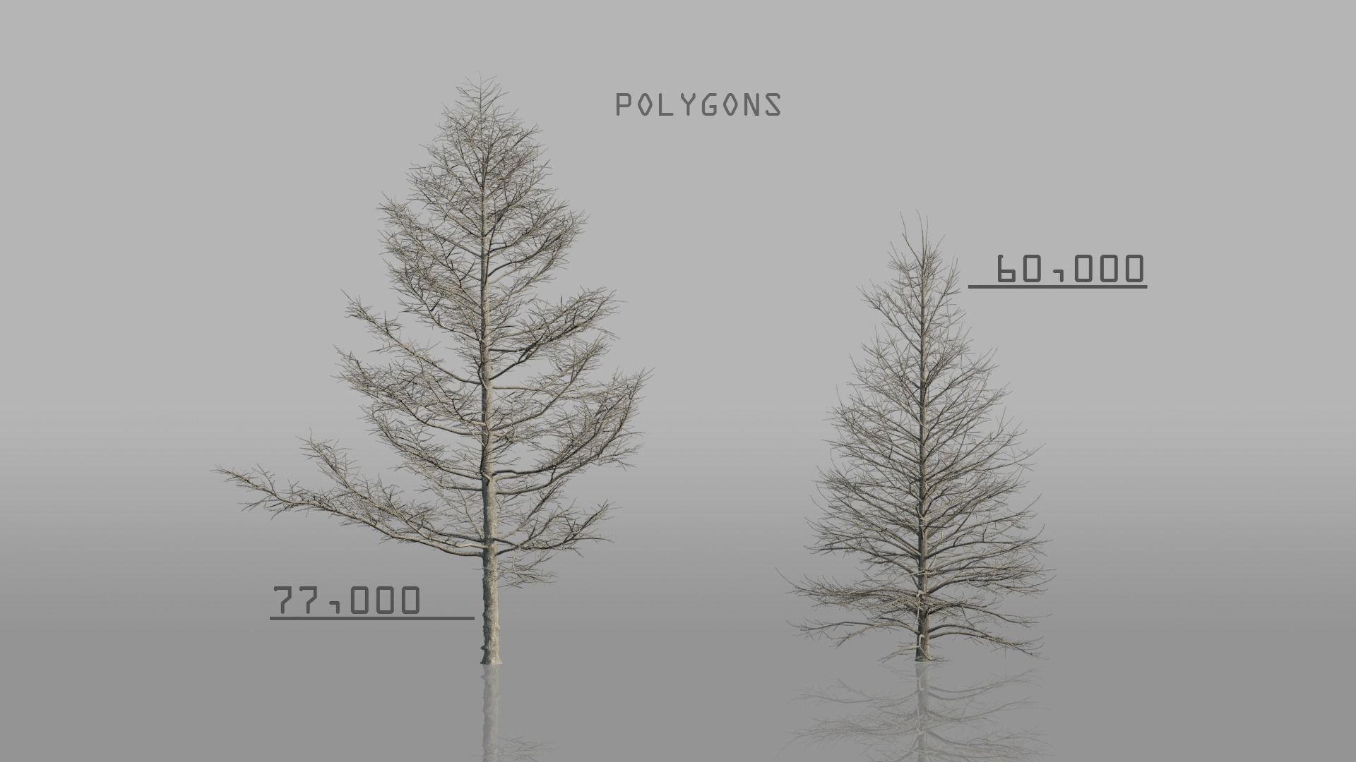 Dead Trees Pack 3D model_2