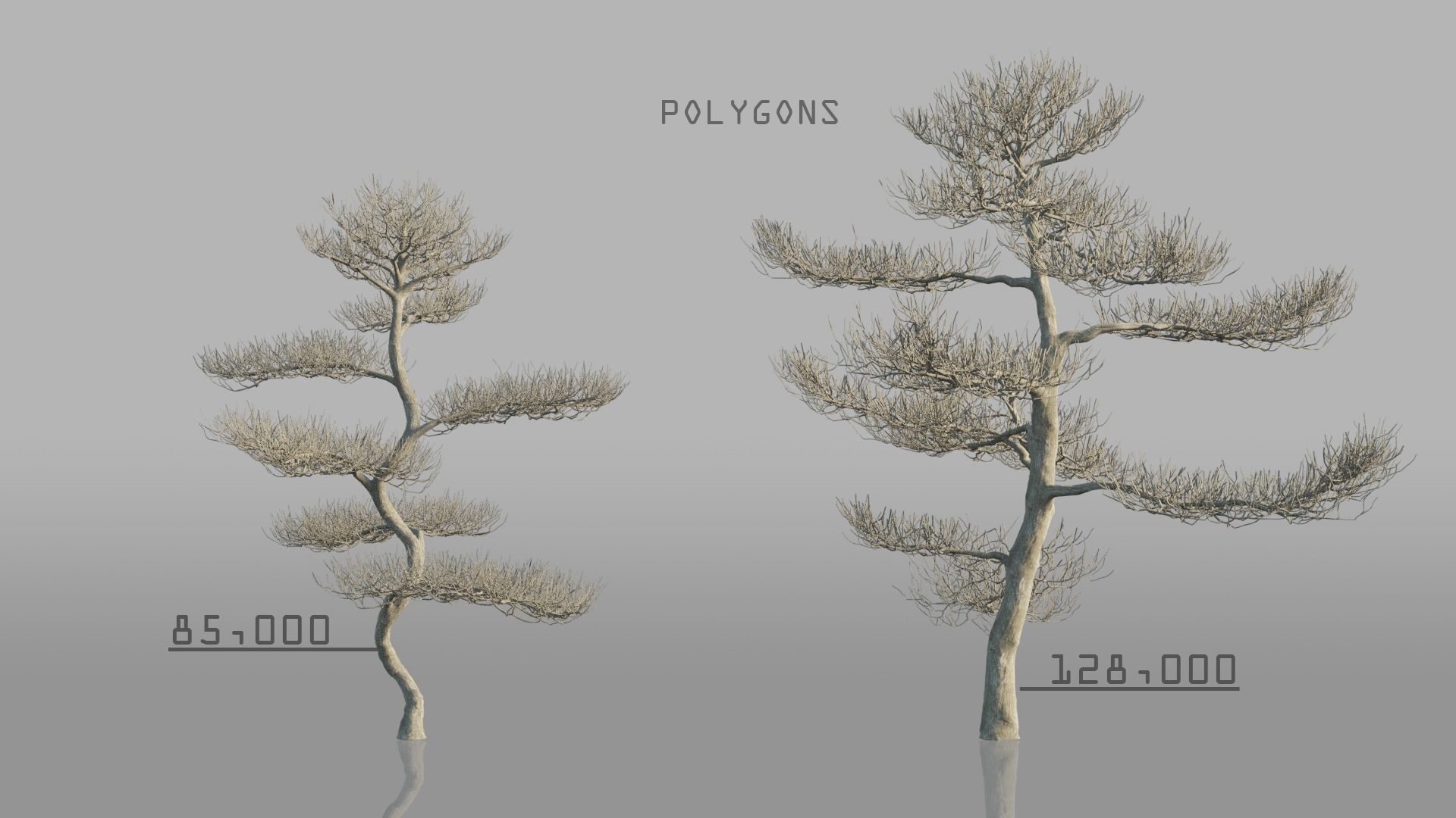 Dead Trees Pack 3D model_3