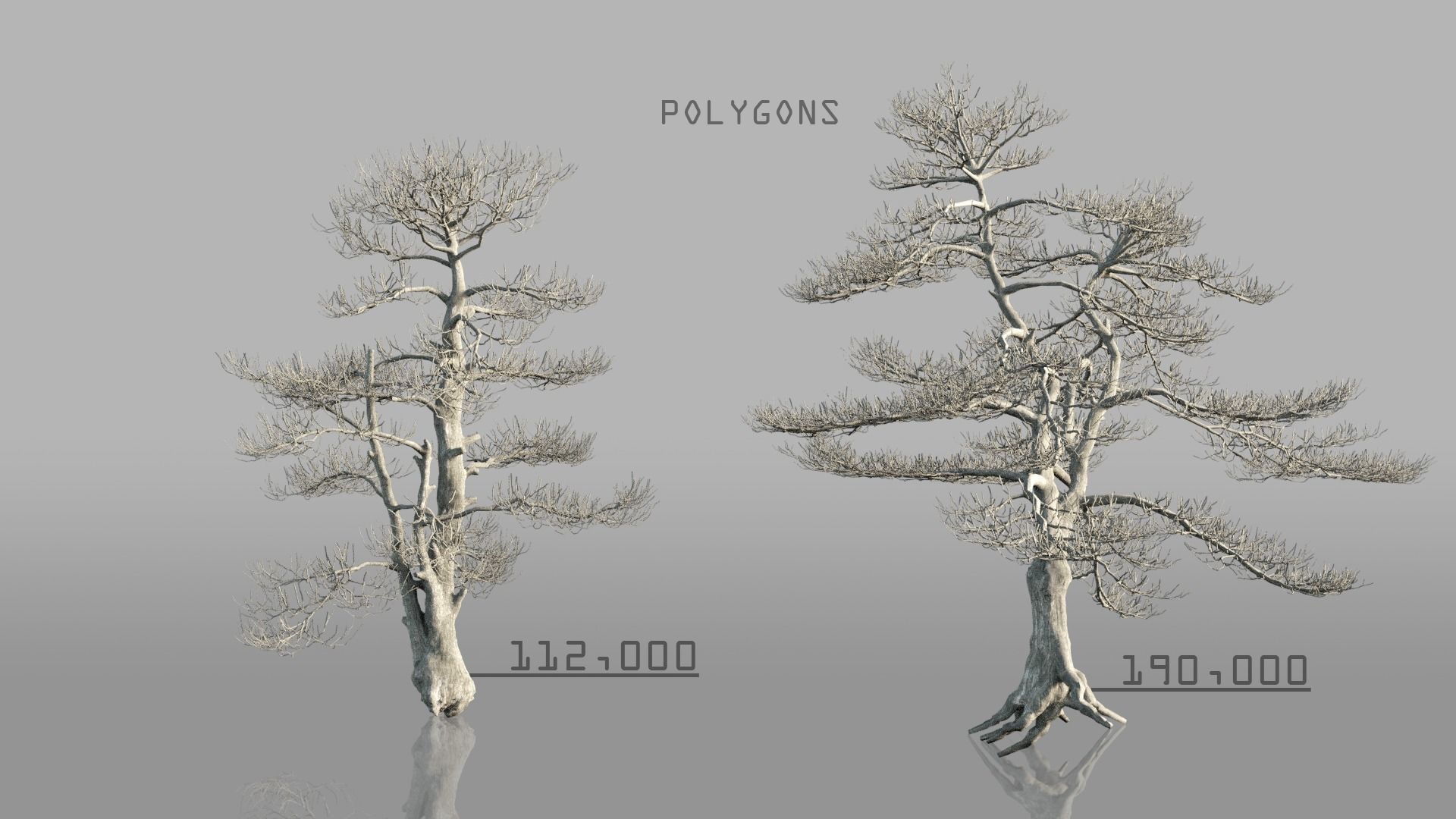 Dead Trees Pack 3D model_4