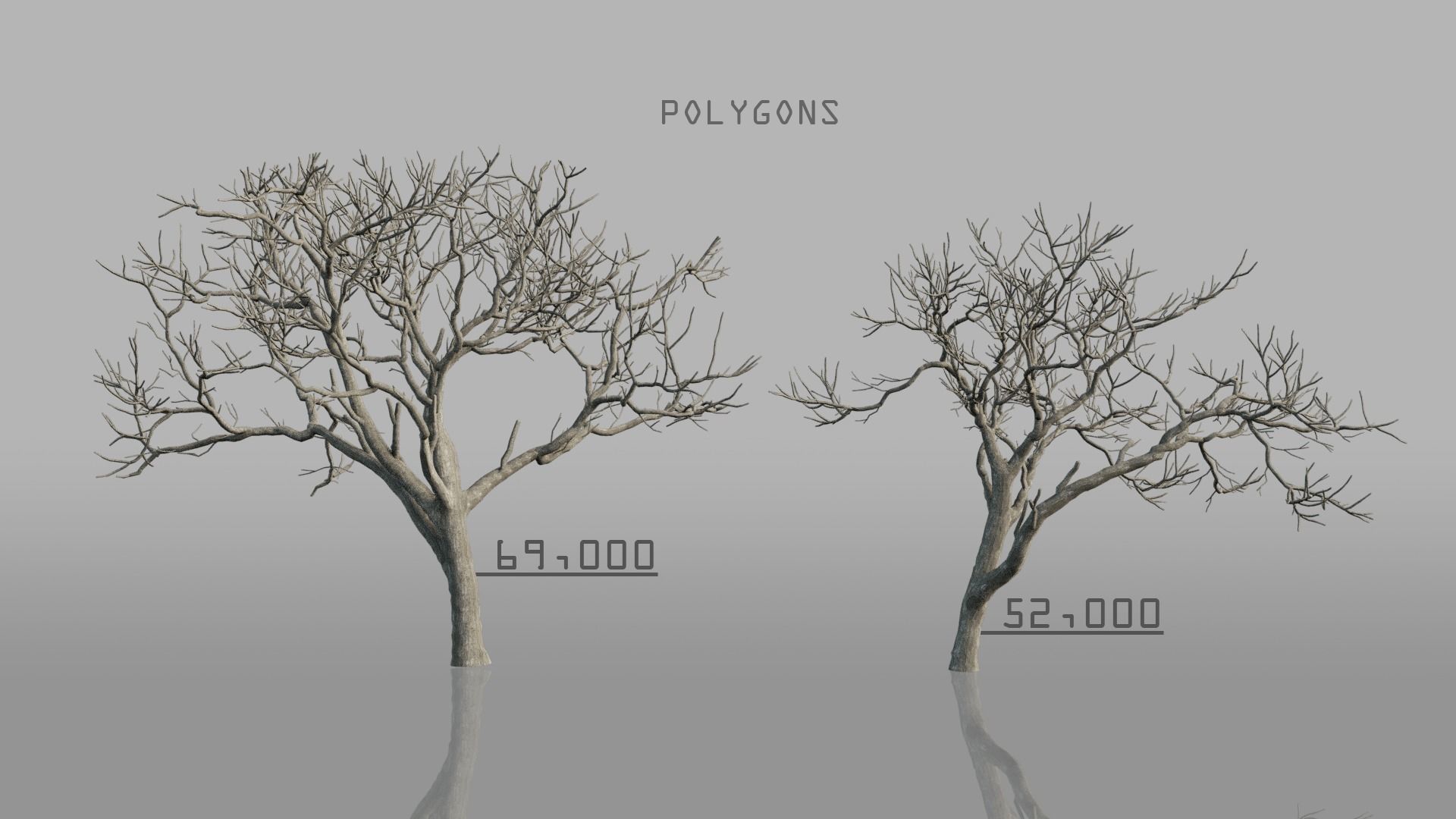 Dead Trees Pack 3D model_1
