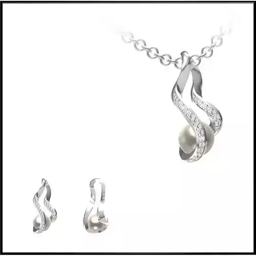 JCD Format Personalized pearl pendant jewelry files for sale