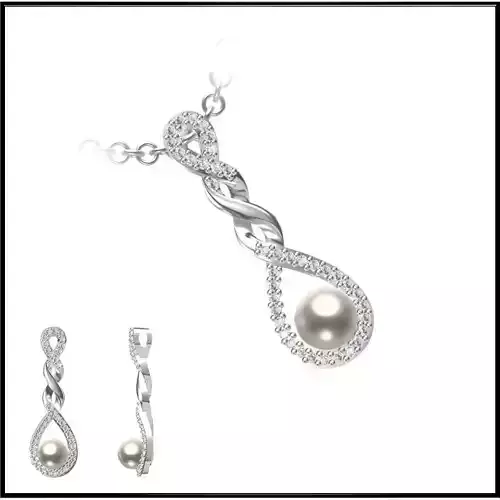 JCD Format Personalized pearl pendant jcd jewellery design
