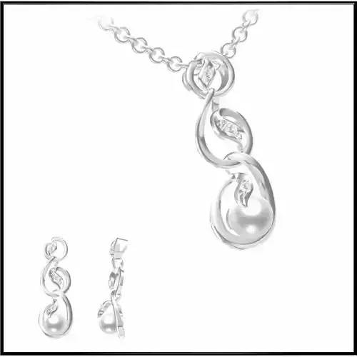 JCD Format Personalized pearl pendant jcd diamond jewellery