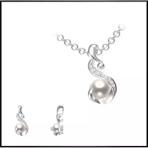 JCD Format Personalized pearl pendant files jewelry